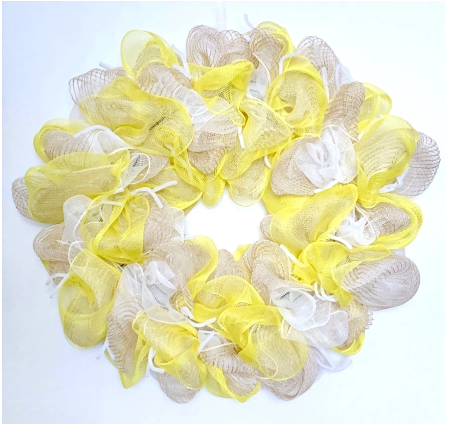 3 COLOR 10″ DECO MESH POOF/BUBBLE WREATH BASE