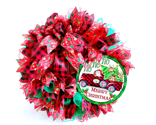 HO HO HO CHRISTMAS WREATH TUTORIAL