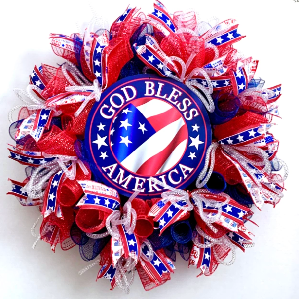 4TH OF JULY WREATH TUTORIAL IN WOODLAND RUFFLE STYLE