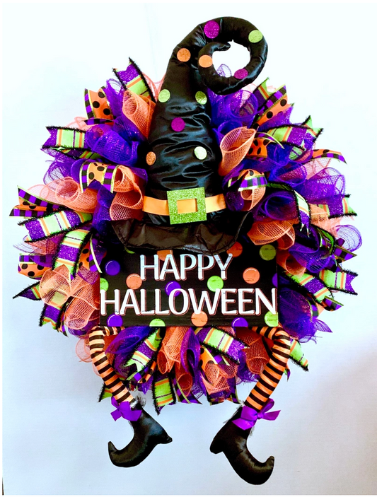 HALLOWEEN WITCH WREATH TUTORIAL