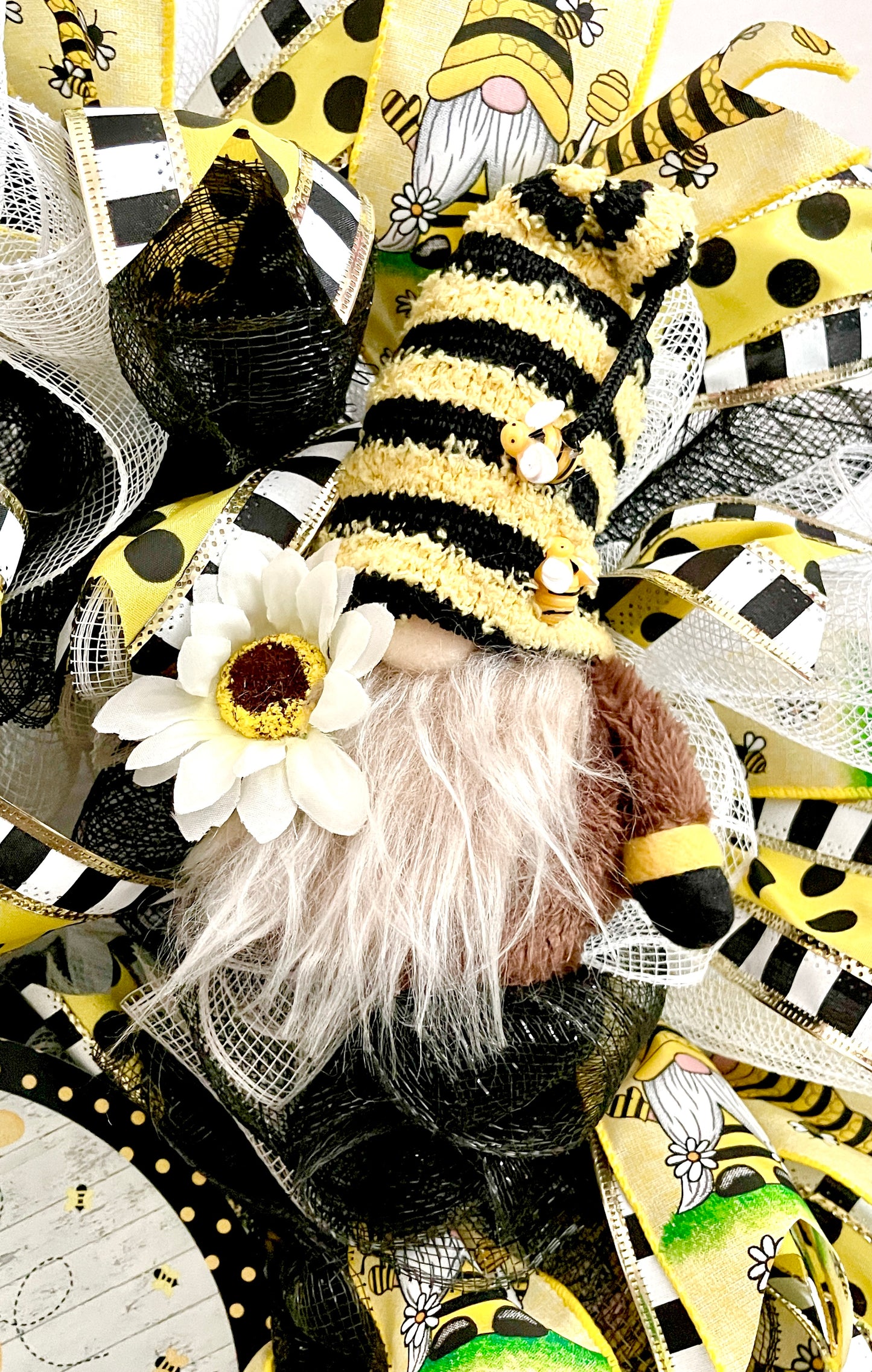 Gnome Bee Spring/Summer Wreath