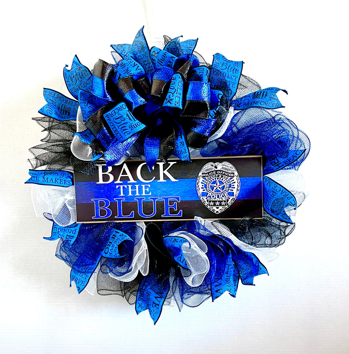 Back the Blue Police Wreath