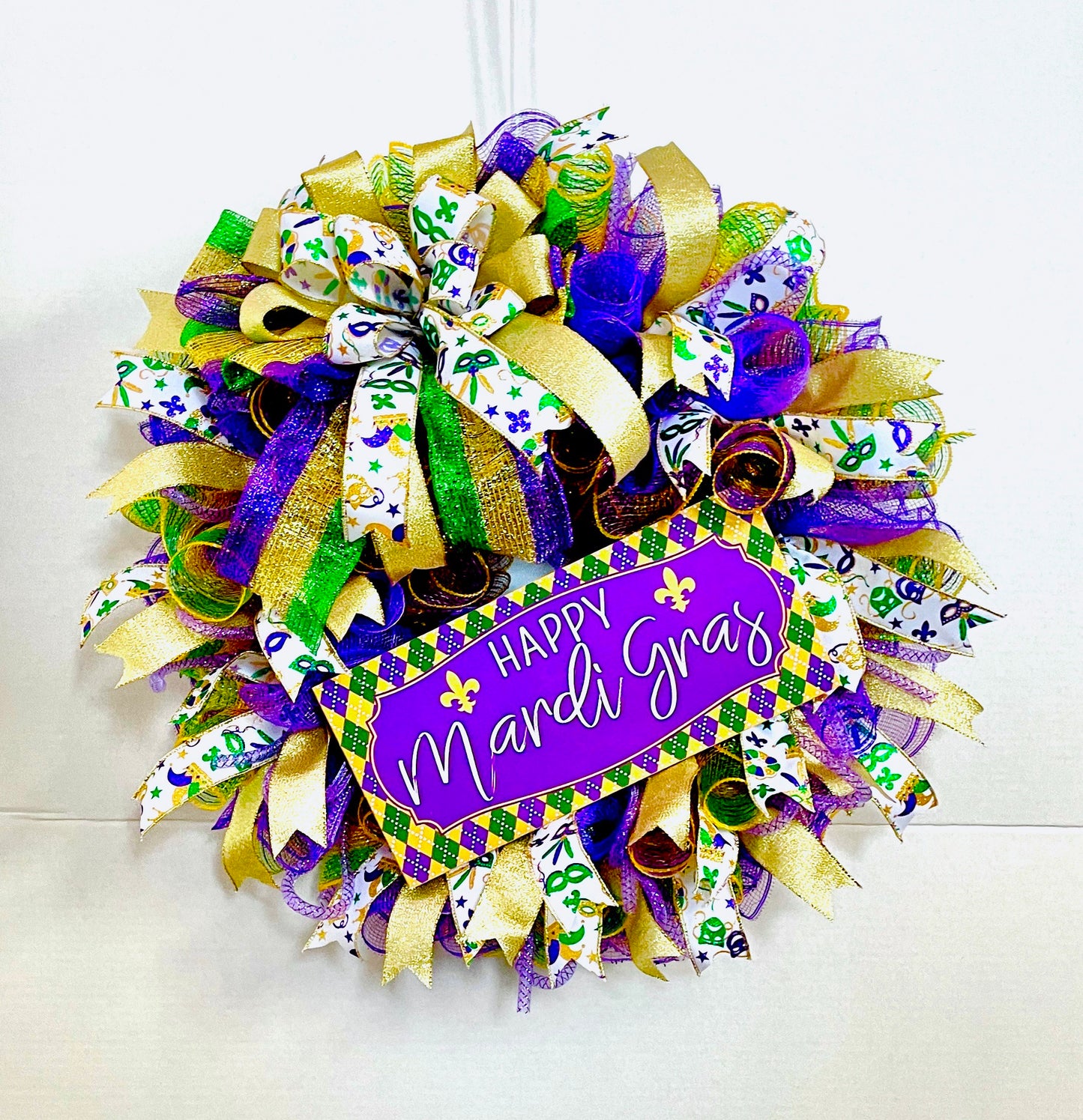 Mardi Gras Wreath