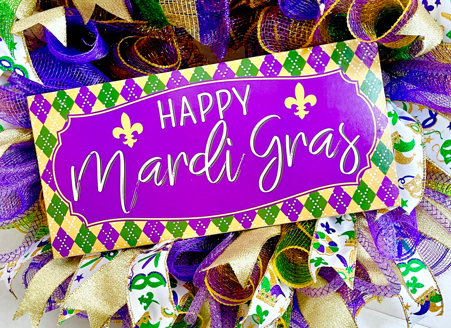 Mardi Gras Wreath